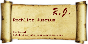 Rochlitz Jusztus névjegykártya